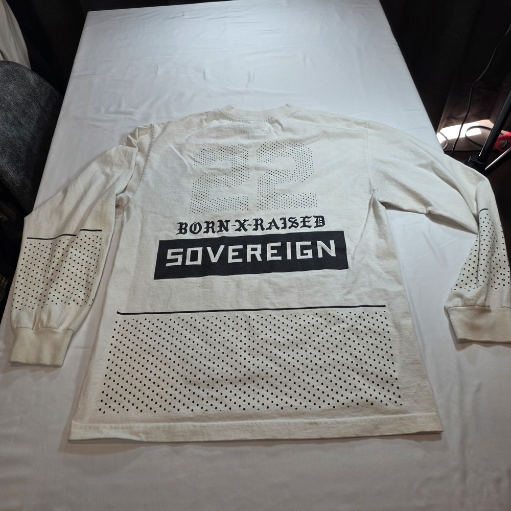 Born x Raised White 22 BXR Sovereign Long Sleeve T-Shirt RARE